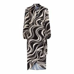 F&F Black Mono Swirl Print Satin Wrap Midi Dress 7 F&F Black Mono Swirl Print Satin Wrap Midi Dress -F&F Shop unnamed file 379