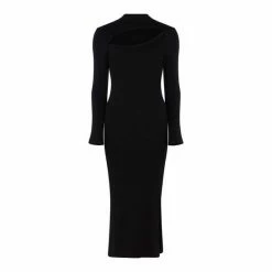 F&F FW Bridge Black India Slash Neck Knit Midi Dress 11 F&F FW Bridge Black India Slash Neck Knit Midi Dress -F&F Shop unnamed file 389