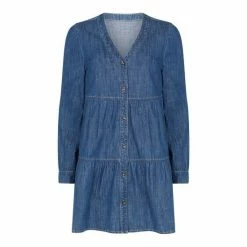 F&F Blue Denim Tiered Mini Dress -F&F Shop unnamed file 417