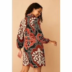 F&F Brown Tribal Print Mini Wrap Dress -F&F Shop unnamed file 419