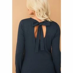 F&F Turquoise Blue Rib Tie Dress -F&F Shop unnamed file 427