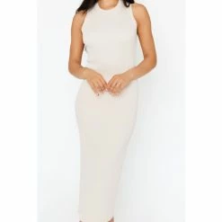 F&F FW Bridge Rhia Cream Knitted Midi Dress -F&F Shop unnamed file 433
