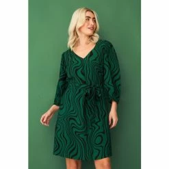 F&F Green Swirl Mini Dress -F&F Shop unnamed file 441