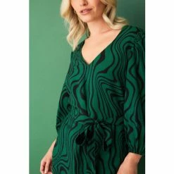 F&F Green Swirl Mini Dress -F&F Shop unnamed file 442