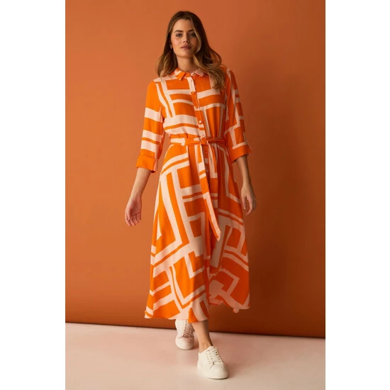 unnamed-file-447.jpg F&F Orange Geo Print Midi Shirt Dress -F&F Shop unnamed file 447