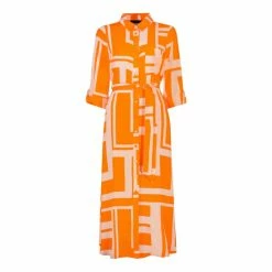 F&F Orange Geo Print Midi Shirt Dress 6 F&F Orange Geo Print Midi Shirt Dress -F&F Shop unnamed file 449