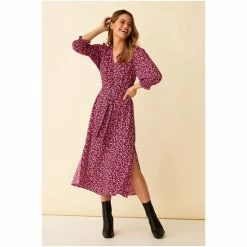 F&F Pink Floral Midi Dress -F&F Shop unnamed file 462