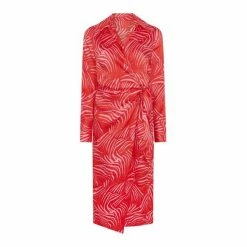 F&F FW Bridge Arlie Zebra Satin Wrap Pink Midi Dress -F&F Shop unnamed file 479