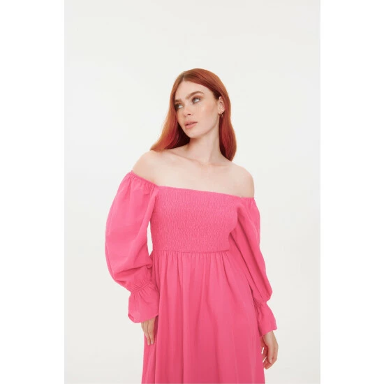 unnamed-file-488.jpg F&F FW Bridge Delilah Linen Pink Square Neck Dress -F&F Shop unnamed file 488