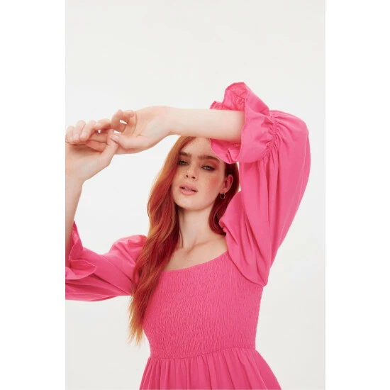 unnamed-file-489.jpg F&F FW Bridge Delilah Linen Pink Square Neck Dress -F&F Shop unnamed file 489