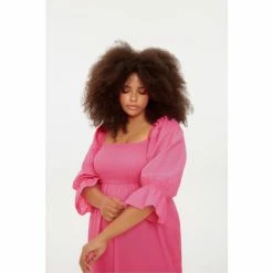 F&F FW Bridge Delilah Linen Pink Square Neck Dress 8 F&F FW Bridge Delilah Linen Pink Square Neck Dress -F&F Shop unnamed file 492