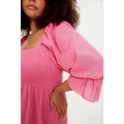 F&F FW Bridge Delilah Linen Pink Square Neck Dress 9 F&F FW Bridge Delilah Linen Pink Square Neck Dress -F&F Shop unnamed file 493