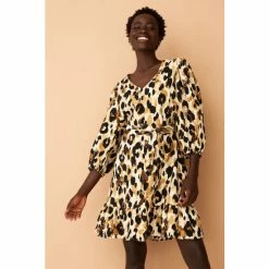 F&F Brown Animal Print Mini Dress