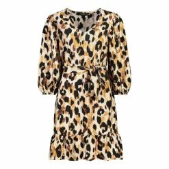 F&F Brown Animal Print Mini Dress 6 F&F Brown Animal Print Mini Dress -F&F Shop unnamed file 507
