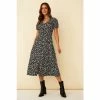 F&F Textured Floral Print Black Jersey Dress -F&F Shop unnamed file 515