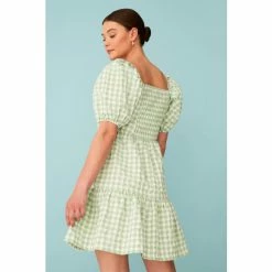 F&F Green Gingham Mini Dress -F&F Shop unnamed file 522