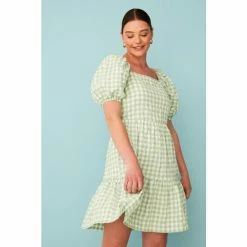 F&F Green Gingham Mini Dress -F&F Shop unnamed file 523