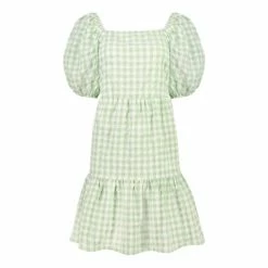 F&F Green Gingham Mini Dress -F&F Shop unnamed file 525