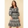 F&F Natural Mono Aztec Mini Dress -F&F Shop unnamed file 531