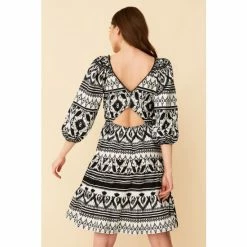 F&F Natural Mono Aztec Mini Dress -F&F Shop unnamed file 533