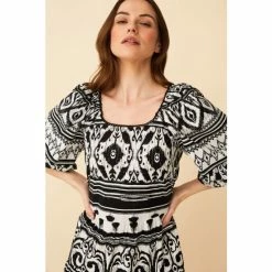 F&F Natural Mono Aztec Mini Dress -F&F Shop unnamed file 534