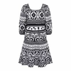 F&F Natural Mono Aztec Mini Dress -F&F Shop unnamed file 536