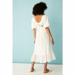 F&F Embroidered Broderie White Midi Dress -F&F Shop unnamed file 539