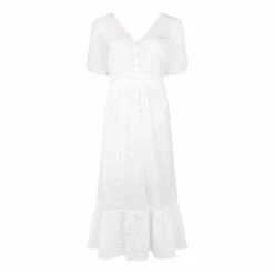 F&F Embroidered Broderie White Midi Dress -F&F Shop unnamed file 541