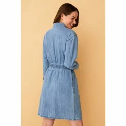 F&F Navy Blue Denim Elastic Waist Mini Dress -F&F Shop unnamed file 544