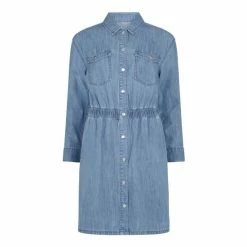 F&F Navy Blue Denim Elastic Waist Mini Dress -F&F Shop unnamed file 547