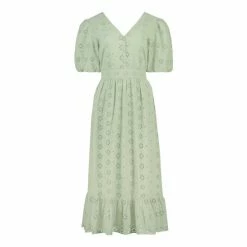 F&F Green Embroidered Broderie Midi Dress -F&F Shop unnamed file 553