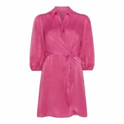 F&F Pink Satin Wrap Dress -F&F Shop unnamed file 577