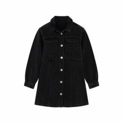 F&F Black Button Through Denim Dress 5 F&F Black Button Through Denim Dress -F&F Shop unnamed file 588