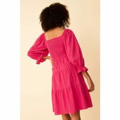 F&F Pink Smocked Mini Dress -F&F Shop unnamed file 595