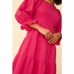 F&F Pink Smocked Mini Dress -F&F Shop unnamed file 596