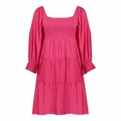 F&F Pink Smocked Mini Dress -F&F Shop unnamed file 597