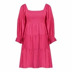 F&F Pink Smocked Mini Dress -F&F Shop unnamed file 598