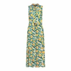 F&F Yellow Sleeveless Floral Midi Shirt Dress -F&F Shop unnamed file 603