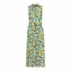 F&F Yellow Sleeveless Floral Midi Shirt Dress -F&F Shop unnamed file 604