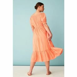 F&F Orange Bardot Midi Dress -F&F Shop unnamed file 617