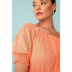 F&F Orange Bardot Midi Dress -F&F Shop unnamed file 618