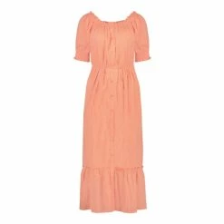 F&F Orange Bardot Midi Dress -F&F Shop unnamed file 619