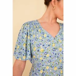 F&F Blue Ditsy Floral Mini Dress -F&F Shop unnamed file 628