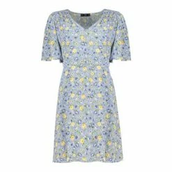 F&F Blue Ditsy Floral Mini Dress -F&F Shop unnamed file 630