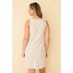 F&F Nude Stripe Neutral Linen Tunic -F&F Shop unnamed file 645