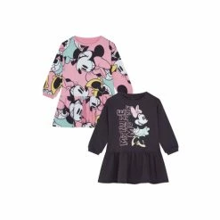 F&F Pink Minnie Sweat Dresses 2 Pack