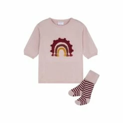 F&F Pink Rainbow Knitted Dress