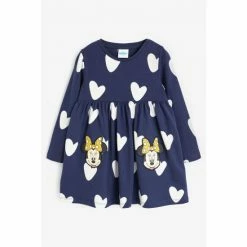 F&F Blue Minnie Heart Print Dress