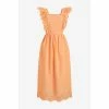 F&F Orange Embroidered Frill Tie Back Midi Dress -F&F Shop unnamed file 690