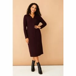F&F Purple Rib Collar Dress